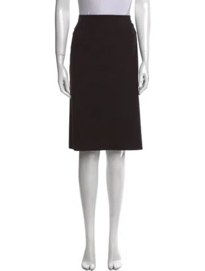 Pre-owned Piazza Sempione Wool Knee-length Skirt In Black