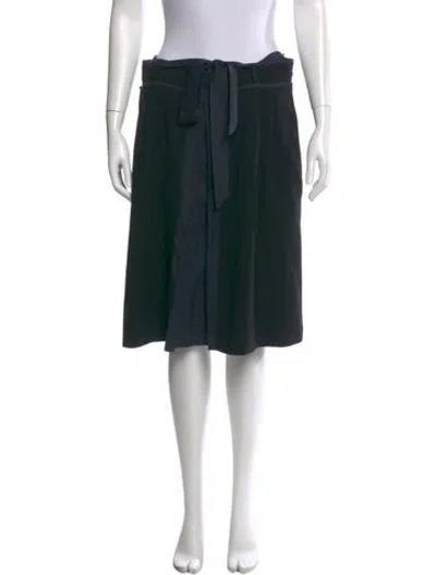 Pre-owned Piazza Sempione Wool Knee-length Skirt In Black