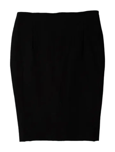 Pre-owned Piazza Sempione Wool Knee-length Skirt In Black