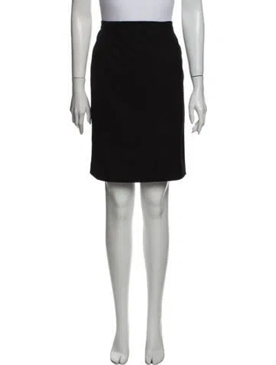 Pre-owned Piazza Sempione Wool Knee-length Skirt In Black