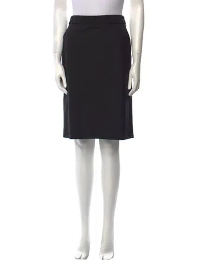 Pre-owned Piazza Sempione Wool Knee-length Skirt In Black