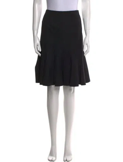 Pre-owned Piazza Sempione Wool Knee-length Skirt In Black