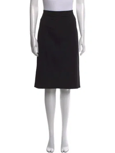 Pre-owned Piazza Sempione Wool Knee-length Skirt In Black