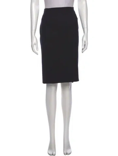 Pre-owned Piazza Sempione Wool Knee-length Skirt In Black