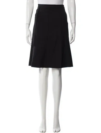 Pre-owned Piazza Sempione Wool Knee-length Skirt In Black