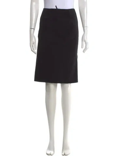Pre-owned Piazza Sempione Wool Knee-length Skirt In Black