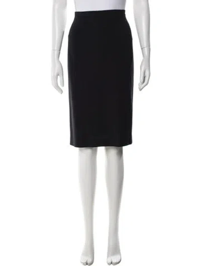 Pre-owned Piazza Sempione Wool Knee-length Skirt In Black