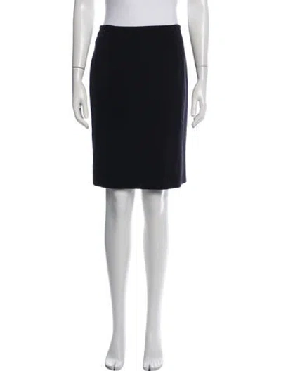 Pre-owned Piazza Sempione Wool Knee-length Skirt In Black