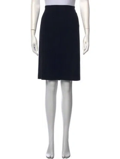 Pre-owned Piazza Sempione Wool Knee-length Skirt In Black