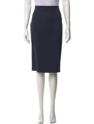 Pre-owned Piazza Sempione Wool Knee-length Skirt In Blue