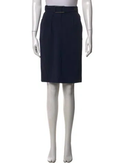 Pre-owned Piazza Sempione Wool Knee-length Skirt In Blue
