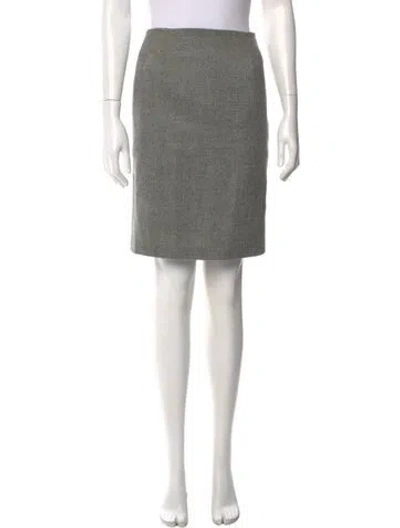 Pre-owned Piazza Sempione Wool Knee-length Skirt In Gray