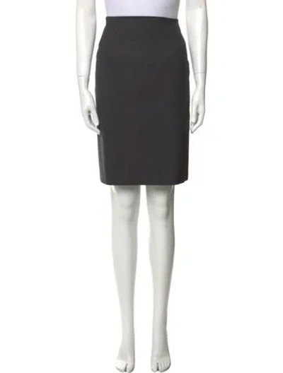 Pre-owned Piazza Sempione Wool Knee-length Skirt In Gray
