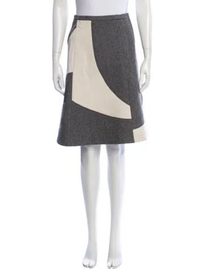 Pre-owned Piazza Sempione Wool Knee-length Skirt In Gray