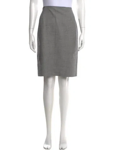Pre-owned Piazza Sempione Wool Knee-length Skirt In Gray