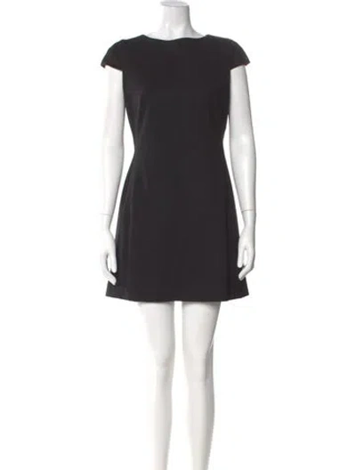 Pre-owned Piazza Sempione Wool Mini Dress In Black