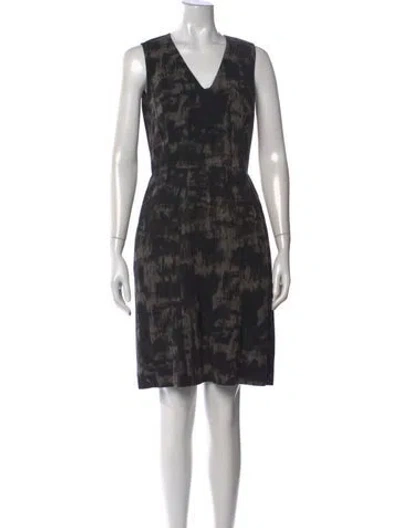 Pre-owned Piazza Sempione Wool Mini Dress In Black