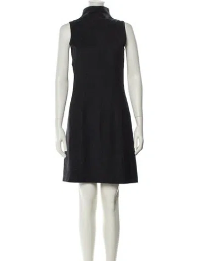 Pre-owned Piazza Sempione Wool Mini Dress In Blue