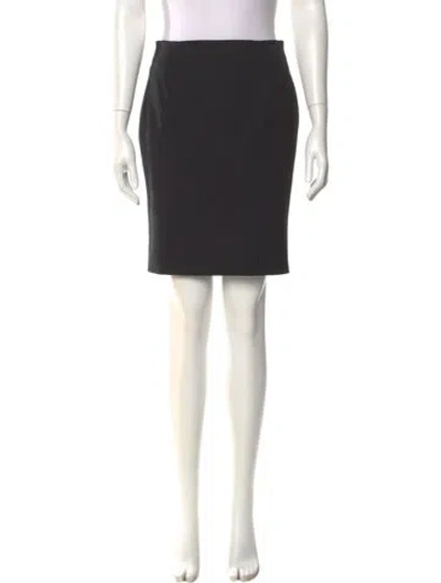 Pre-owned Piazza Sempione Wool Mini Skirt In Black