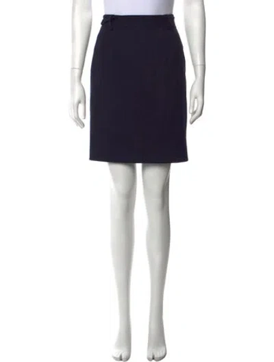 Pre-owned Piazza Sempione Wool Mini Skirt In Blue