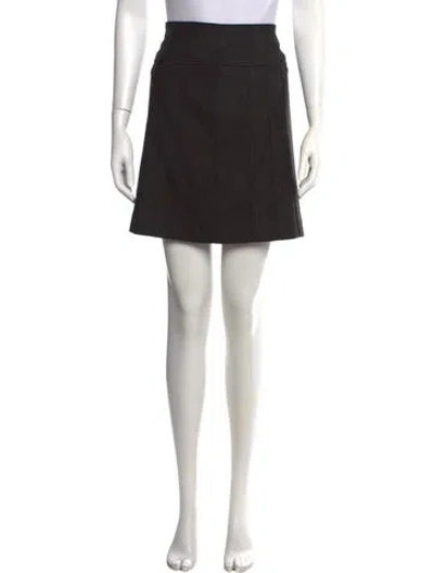 Pre-owned Piazza Sempione Wool Mini Skirt In Grey