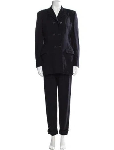 Pre-owned Piazza Sempione Wool Pantsuit In Blue