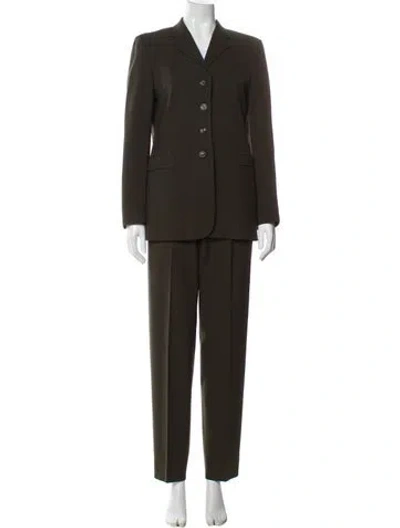 Pre-owned Piazza Sempione Wool Pantsuit In Green