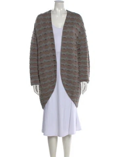 Pre-owned Piazza Sempione Wool Patterned Sweater In Gray