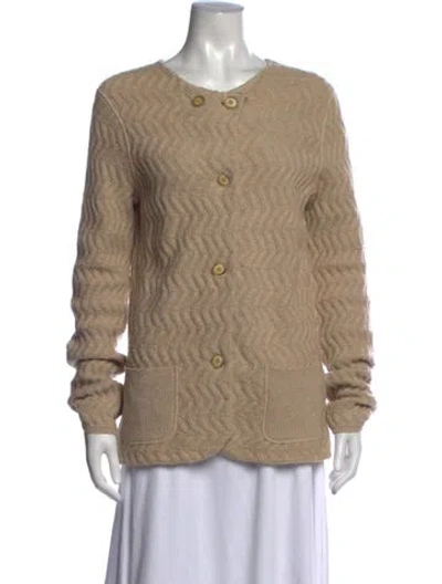 Pre-owned Piazza Sempione Wool Patterned Sweater In Neutral