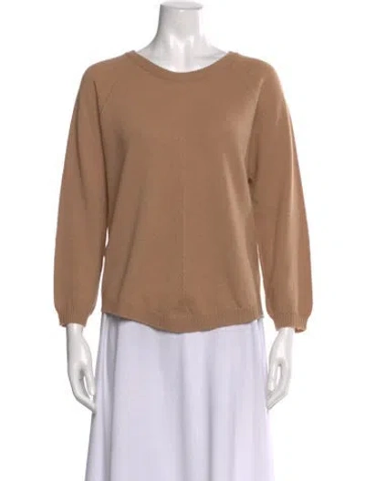 Pre-owned Piazza Sempione Wool Scoop Neck Sweater In Neutral