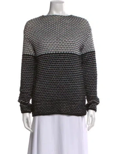 Pre-owned Piazza Sempione Wool Striped Sweater In Black
