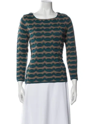 Pre-owned Piazza Sempione Wool Striped Sweater In Blue