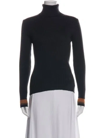 Pre-owned Piazza Sempione Wool Turtleneck Sweater In Black