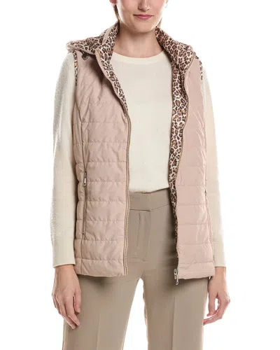 Picadilly Animal Print Reversible Vest In Multi