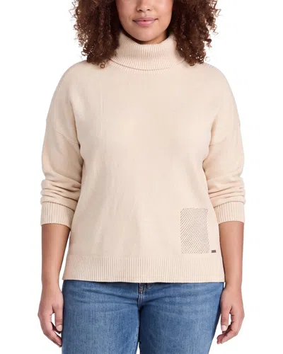 Picadilly Beaded Pocket Sweater In Neutral