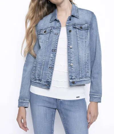 Picadilly Bling Jacket In Light Denim In Blue