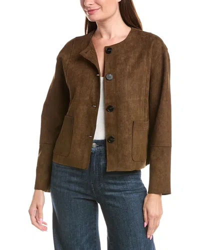 Picadilly Button Front Jacket In Green