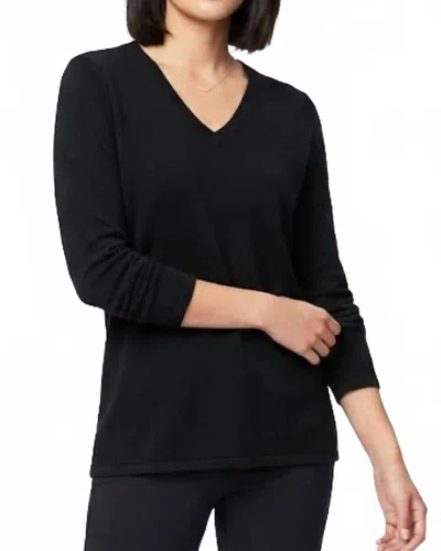 Picadilly Classic V-neck Long Sleeve Sweater In Black