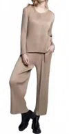 Picadilly Dressy Wide Leg Pleated Pants In Dijon In Brown