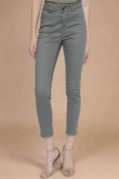 Picadilly Frayed Edge Denim Jeans In Artichoke In Gray