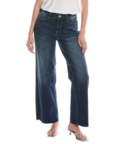 Picadilly Glitter Wide-leg Ful Length Jean In Blue