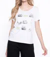 Picadilly Happy Handbags T-shirt In White In White