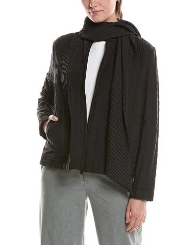 Picadilly Pleated Jacket In 101-black