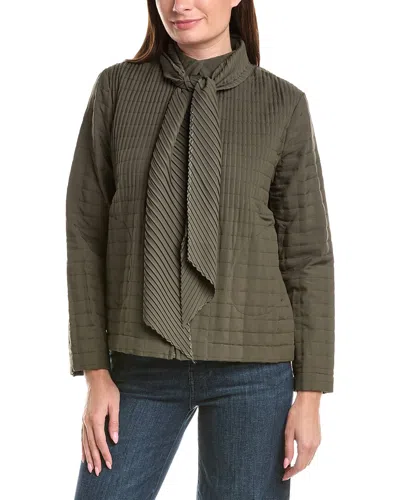 Picadilly Pleated Jacket In Green