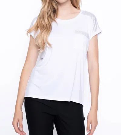 Picadilly Rhinestone Embellished Top In White