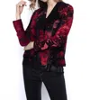 PICADILLY SIDE ZIP JACKET IN CRIMSON-MULTI