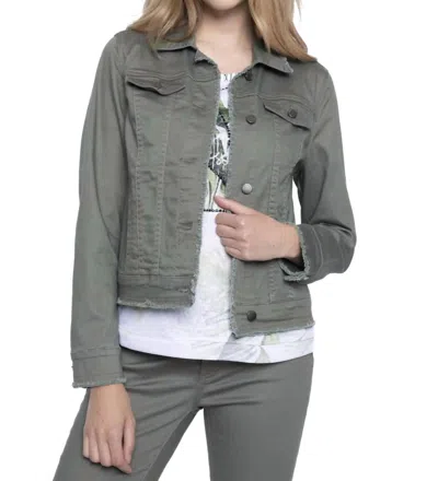 Picadilly Town Denim Jacket In Artichoke In Gray