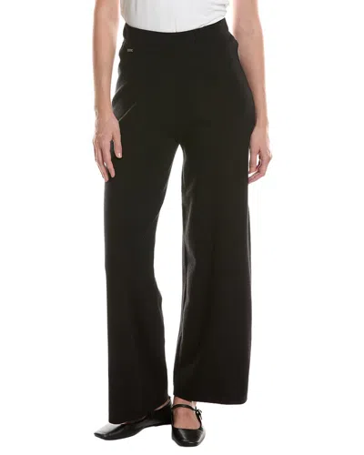 Picadilly Wide Leg Full-length Knit Pant In Black