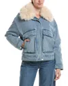 Picadilly Zip Front Denim Jacket In Blue
