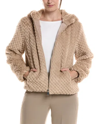 Picadilly Zip Front Jacket In Brown